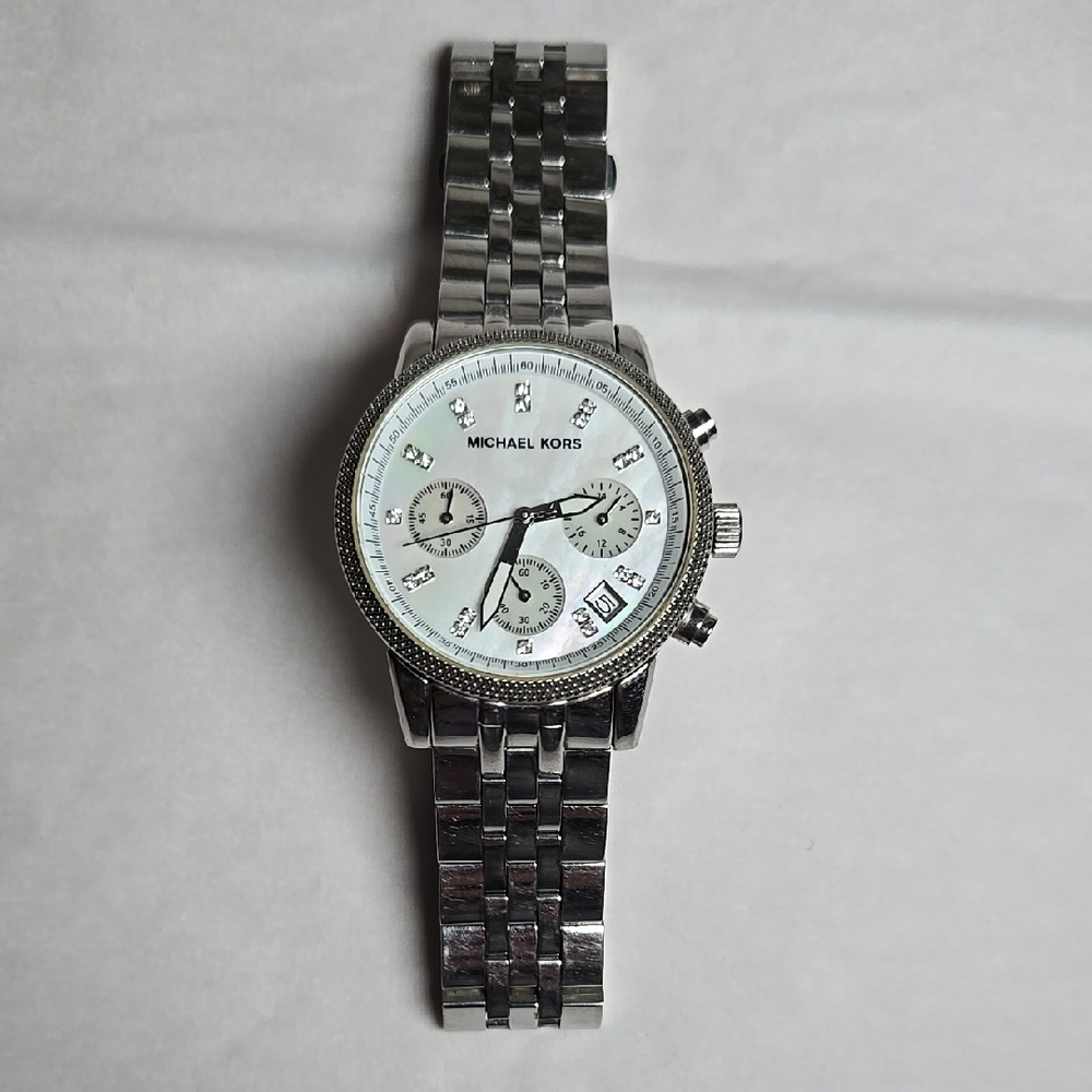 Michael Kors Jet Set Chronograph Mother of Pearl Watch MK5020